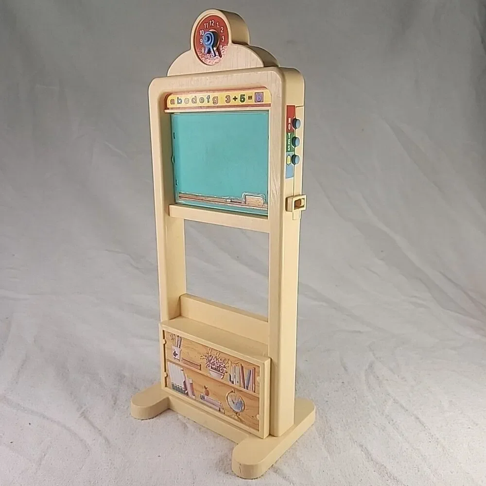 Classroom Barbie 1995 Mattel 13914 Chalkboard And Desk Works Missing Button READ